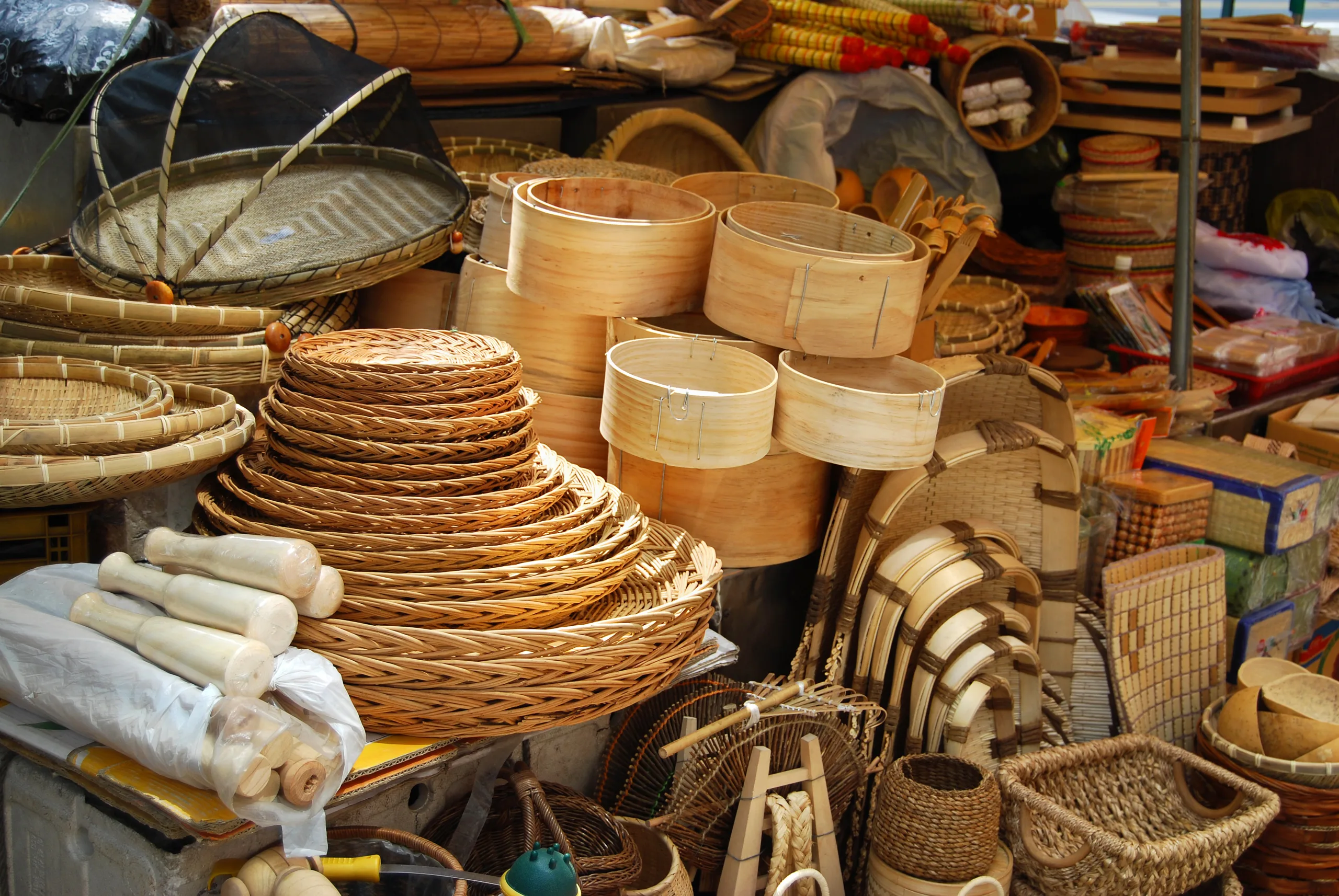 Asian market of bamboo crafts craft-Indian-craft-hub