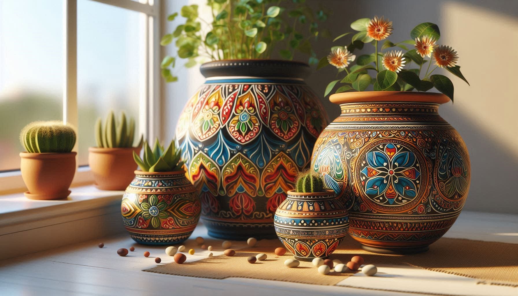 Painted Terracotta Pots Indian Craft Hub